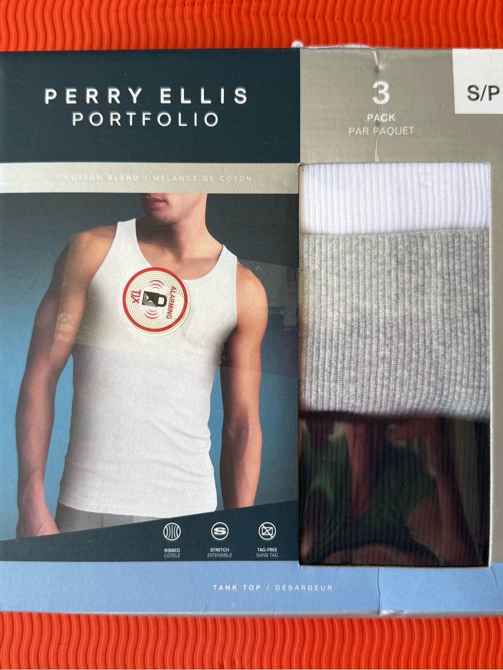 Perry Ellis Portfolio 3-Pack Men’s Tank Tops - White, Gray, Camouflage